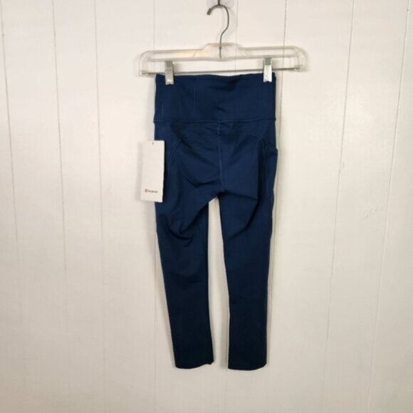 Lululemon Fast and Free Crop Leggings II 19" Non-Reflective Blue Size 2 New NWT - Picture 8 of 12